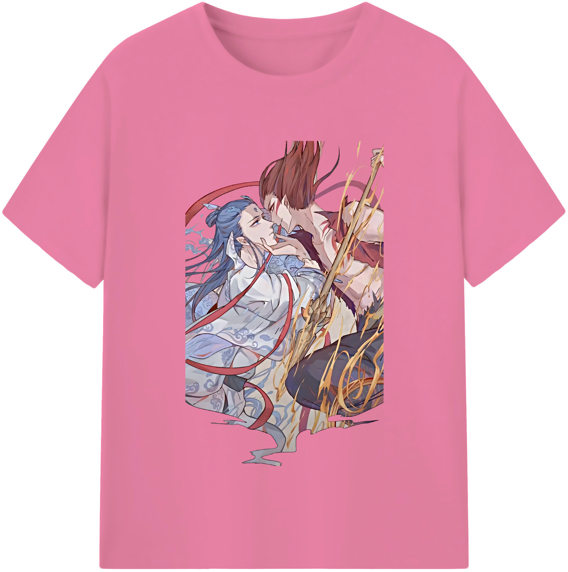 （画像用） Ne Zha 2 ナタ 魔童の大暴れ 綿100％半袖Tシャツ（フロントプリント）